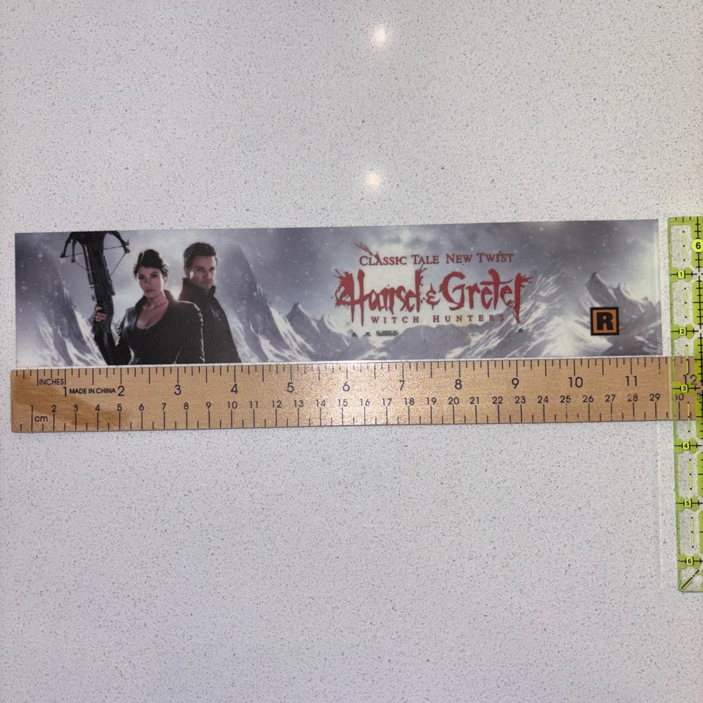 Hansel & Gretel Witch Hunters Movie Promo Mylar Decal 11x2.5 Jeremy‎ Renner